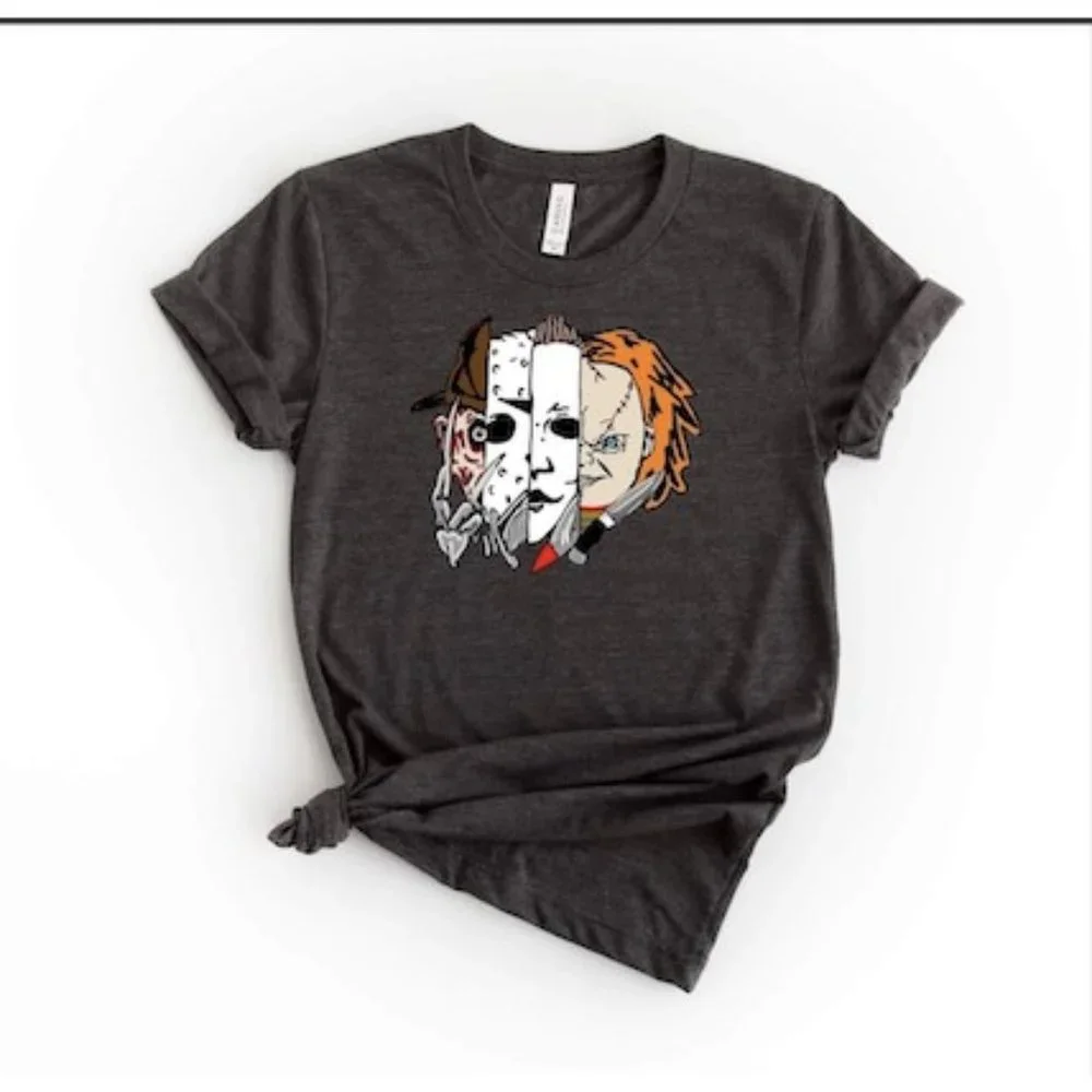 Horror Faces T-Shirt - Picture 1 of 2